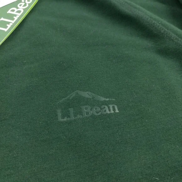 NWT LL Bean Sweatshirt Comfort Camp Crewneck Raglan Green Mens 3XL $70